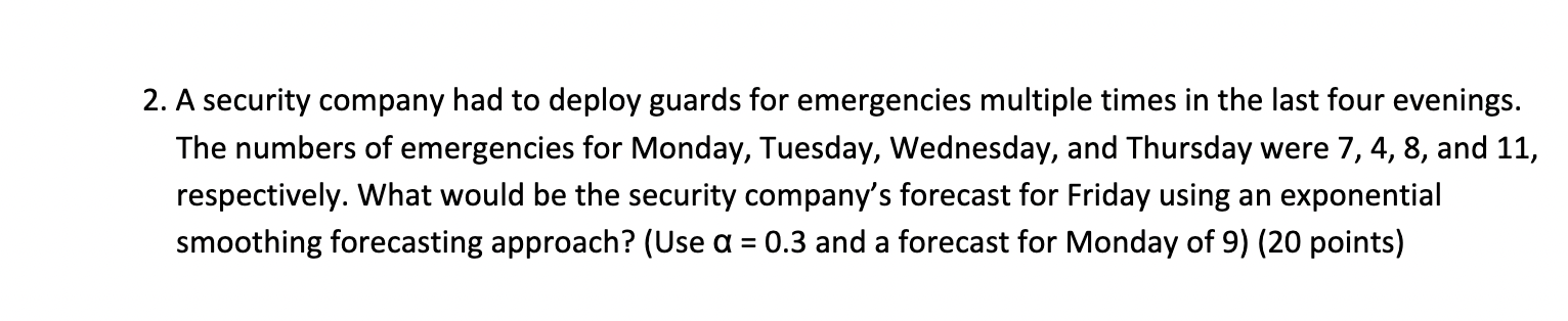 A security company had to deploy guards for emergencies multiple times