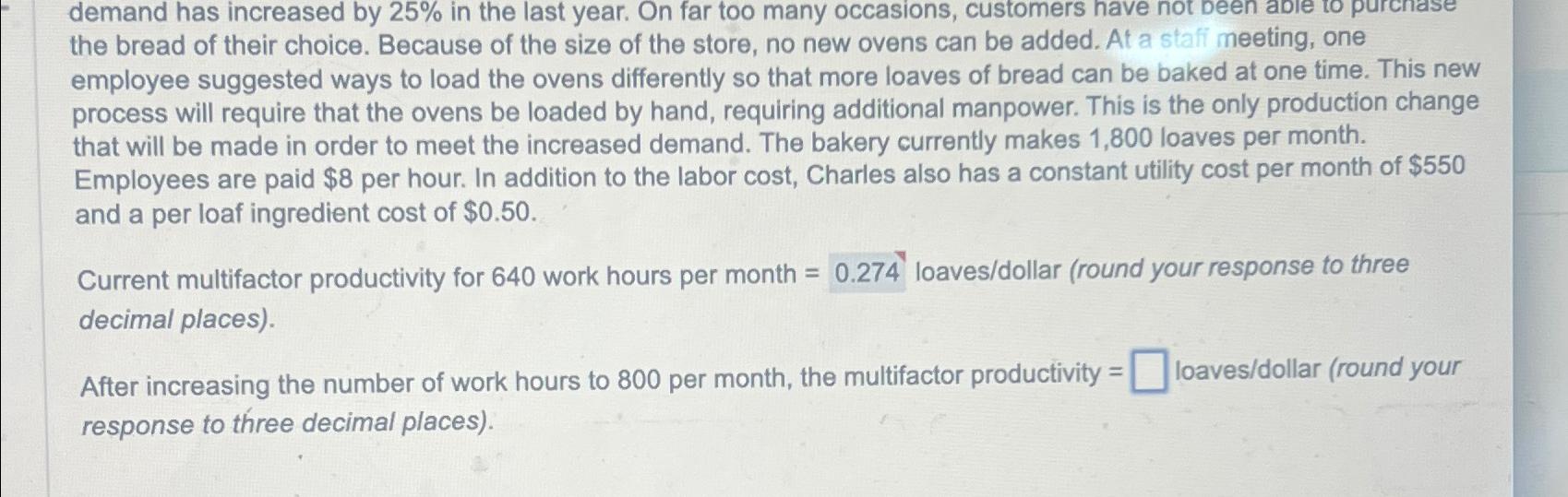  demand has increased by 25% in the last year. On far