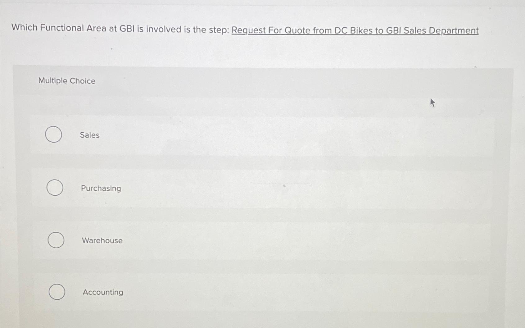  Which Functional Area at GBI is involved is the step: Request