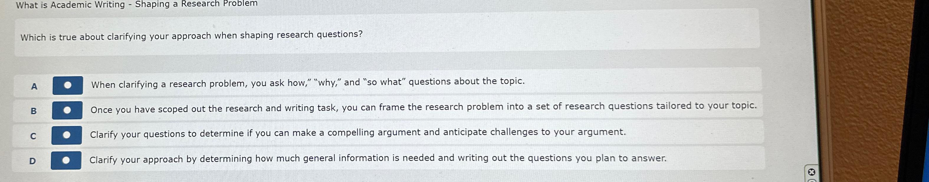  What is Academic Writing - Shaping a Research Problem Which is