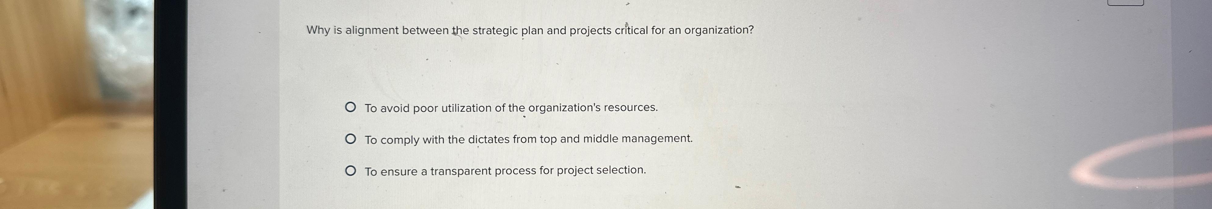  Why is alignment between the strategic plan and projects critical for
