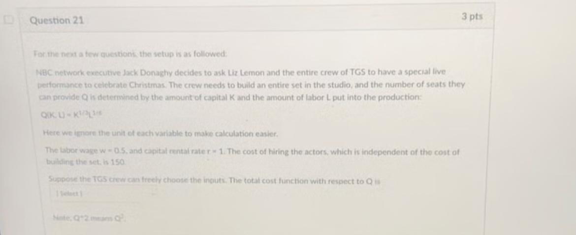  Question 25 4 pts Suppote that TCS crew is not in