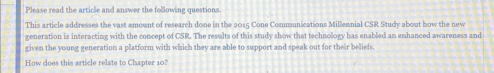  Please read the article and answer the following questions. This article
