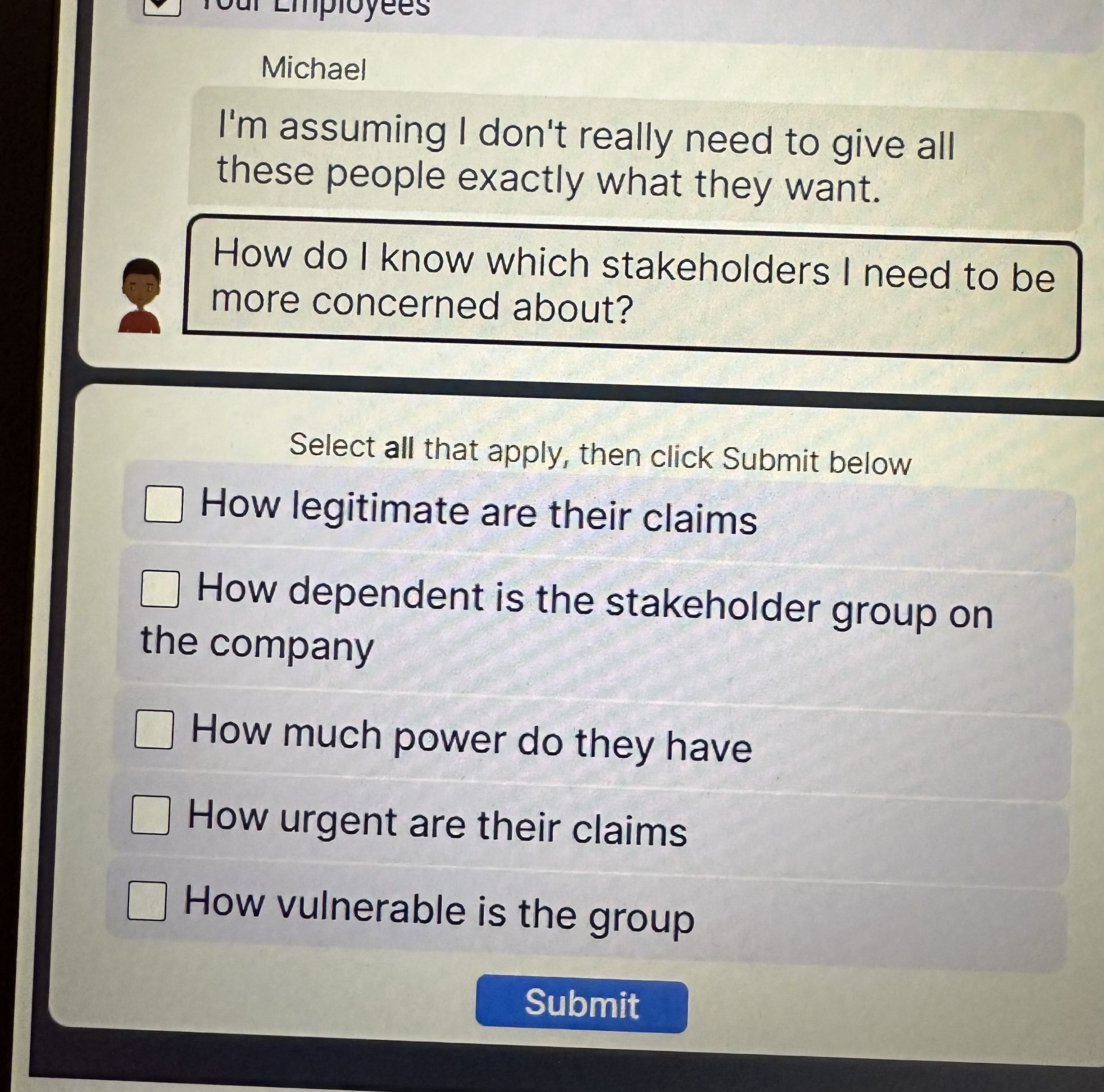  Michael I'm assuming I don't really need to give all these