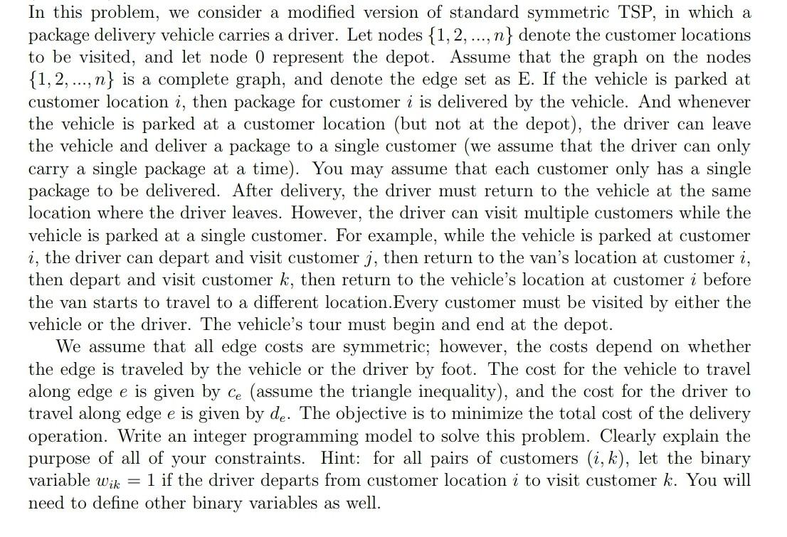 In this problem, we consider a modified version of standard symmetric