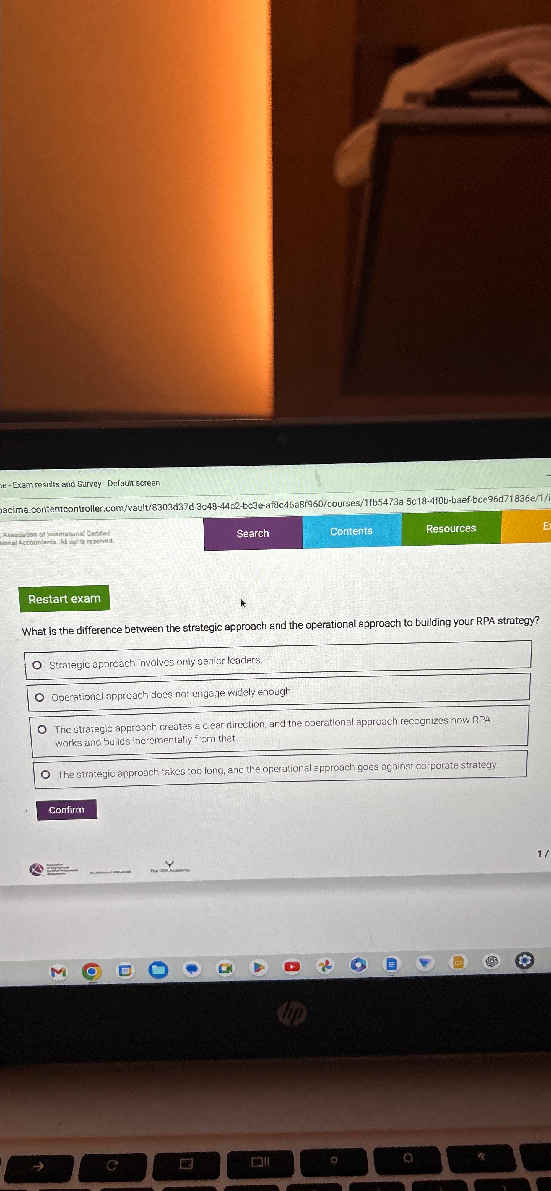  e - Exam results and Survey - Default screen pacima.contentcontroller.com/vault/8303d37d-3c48-44c2-bc3e-af8c46a8f960/courses/1fb5473a-5c18-4f0b-baef-bce96d71836e/1/ Assoclation
