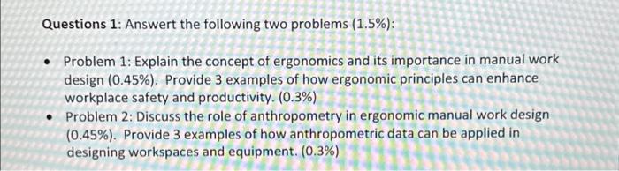 Questions 1: Answert the following two problems (1.5%): Problem 1: Explain