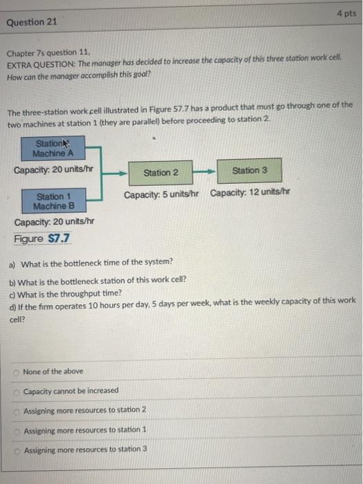  Question 21 Chapter 7s question 11, EXTRA QUESTION: The manager has