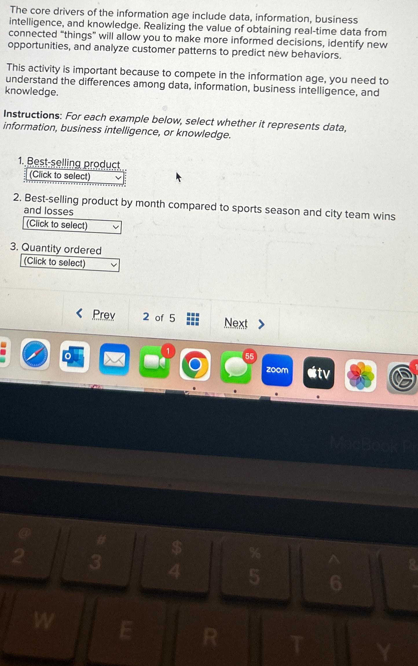  The core drivers of the information age include data, information, business