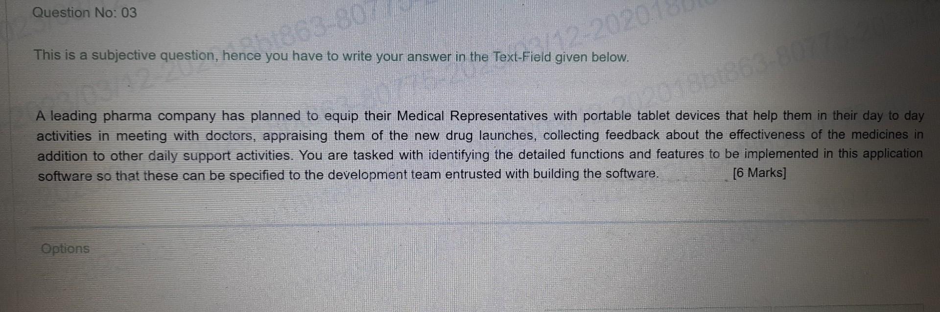 Pls answer This is a subjective question, hence you have to write