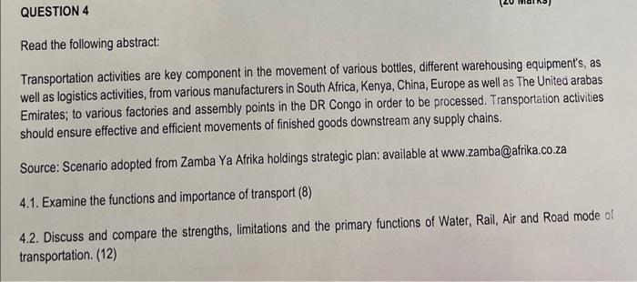 questions in this section. You have recently been placed as a Supply