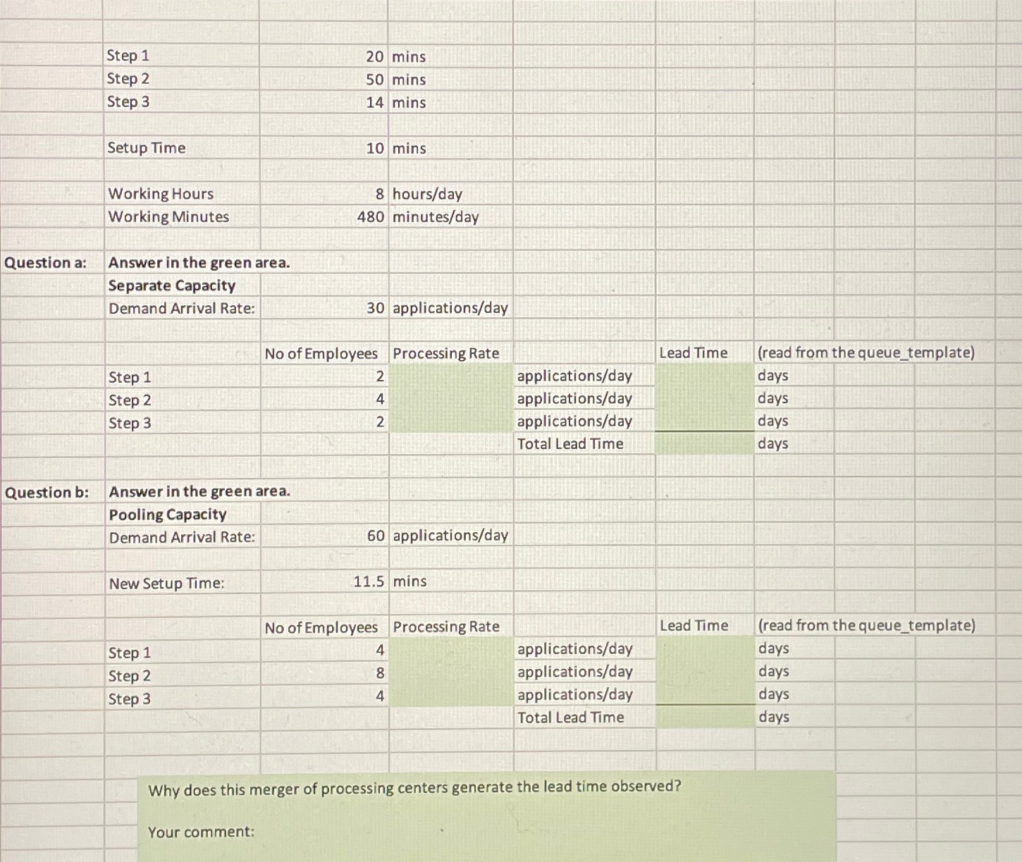  5. The Holix Corporation has two separate processing centers for credit