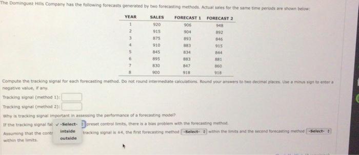 intermediate calculations, Round your answers to two decimal places. Use a minus