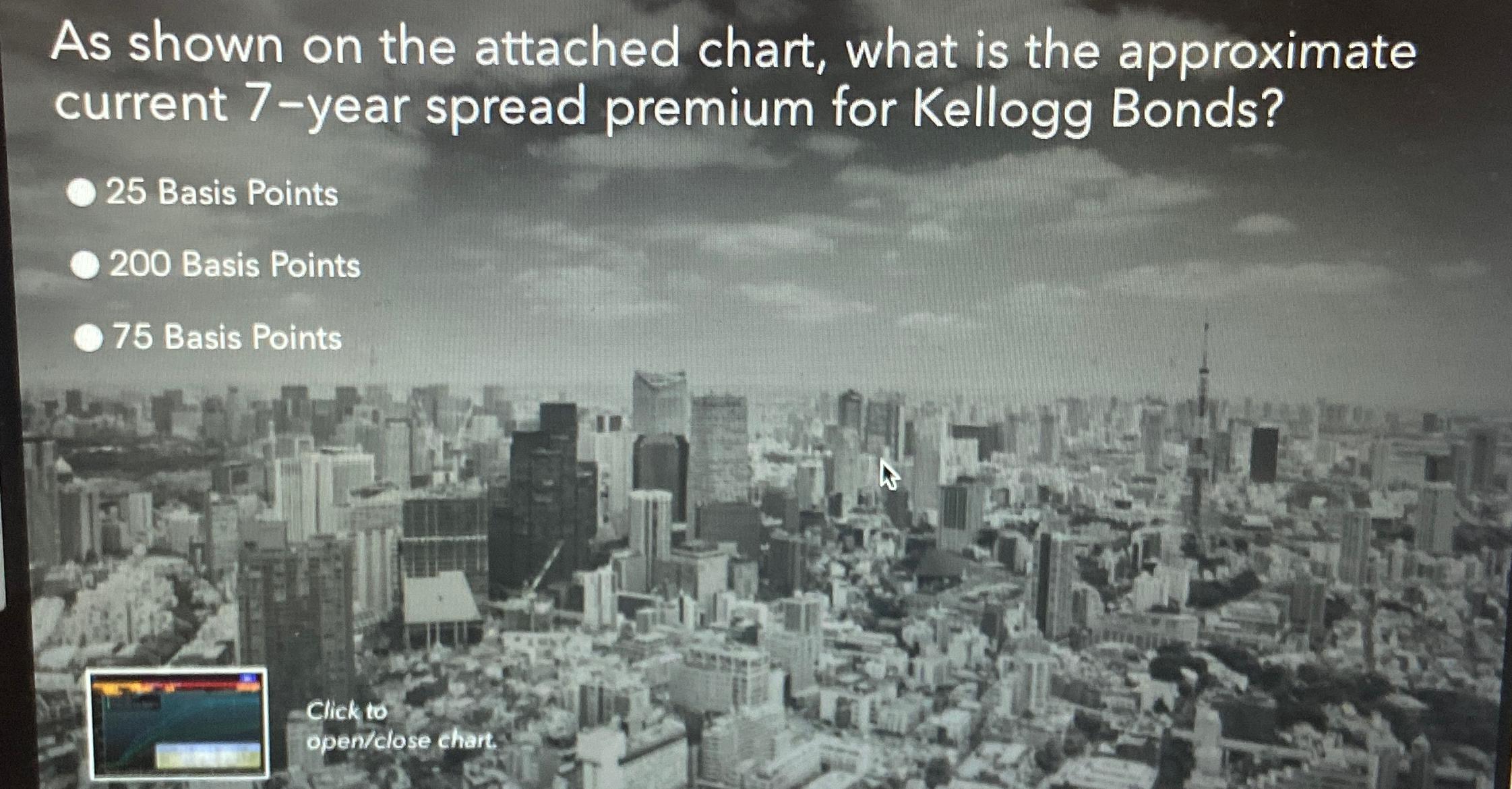  As shown on the attached chart, what is the approximate current