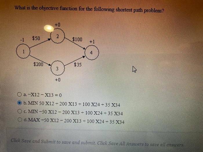 is the answer correct for this question What is the objective function