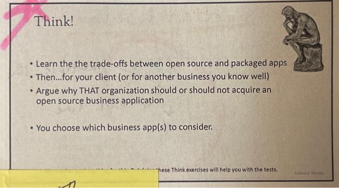  - Learn the the trade-offs between open source and packaged al