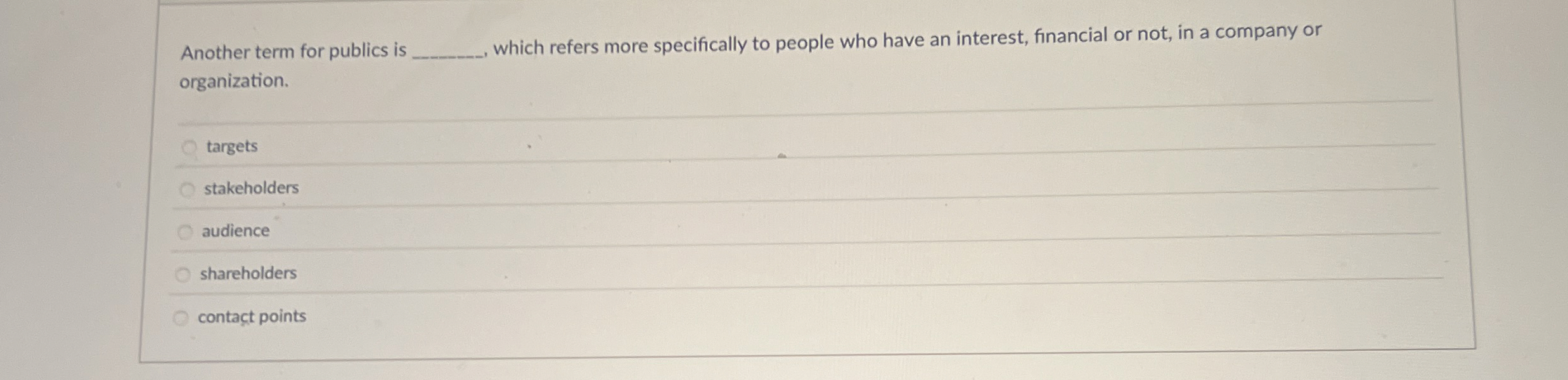  Another term for publics is q, which refers more specifically to