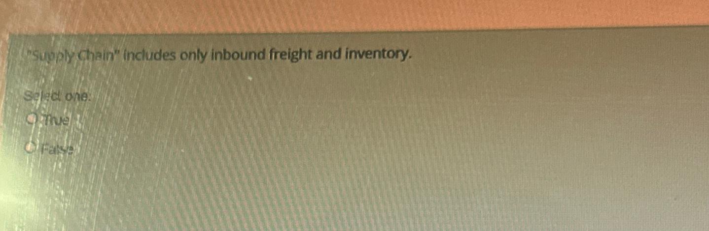  "suyply chain" includes only inbound freight and inventory. sepred one: Tinve