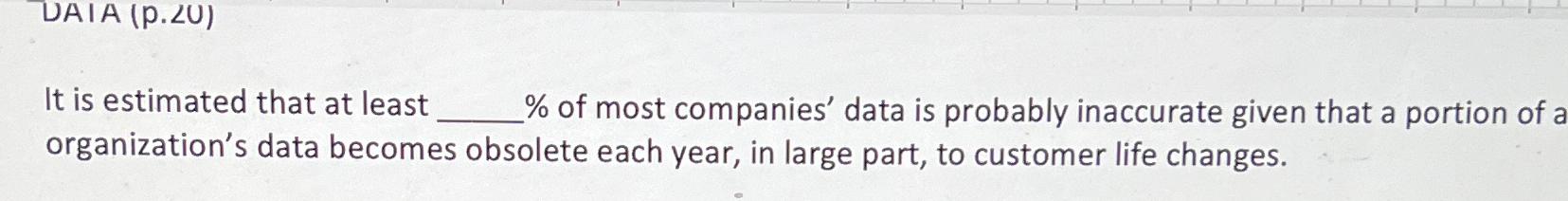  UAIA (p.?U) It is estimated that at least ,% of most