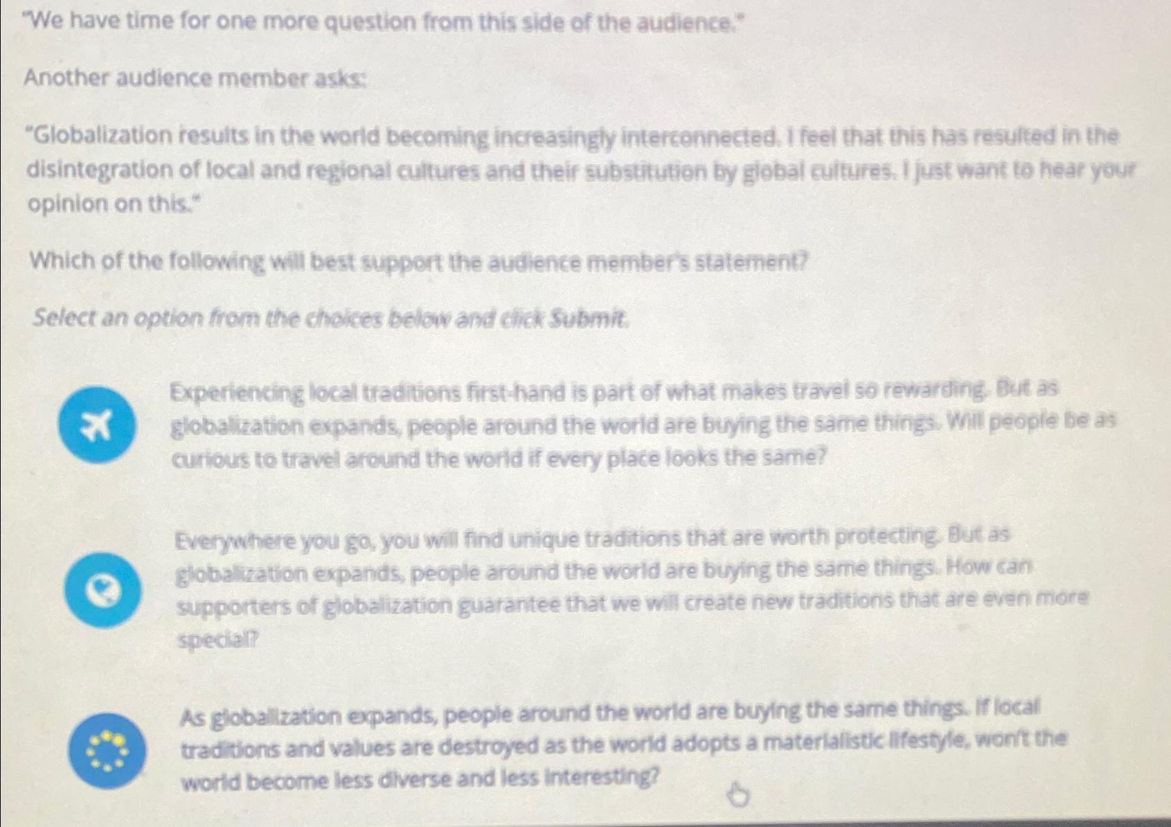  "We have time for one more question from this side of