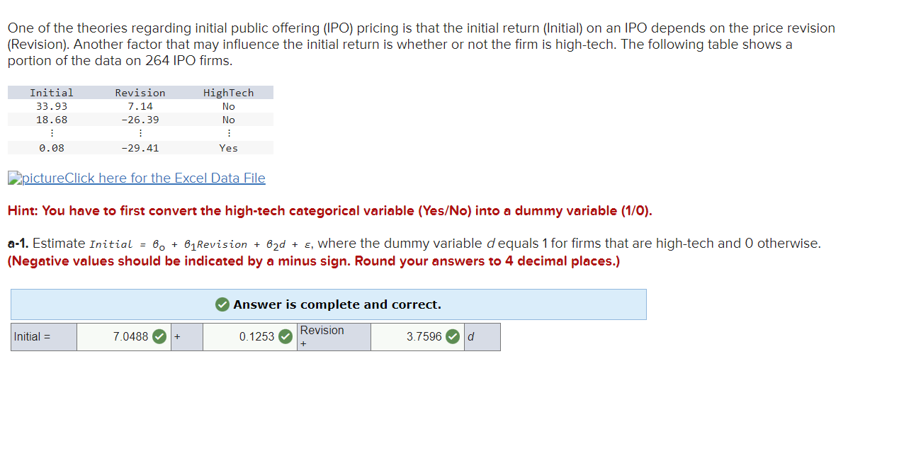  b-1. Estimate Initial =0+1 Revision +2d+, where the dummy variable d
