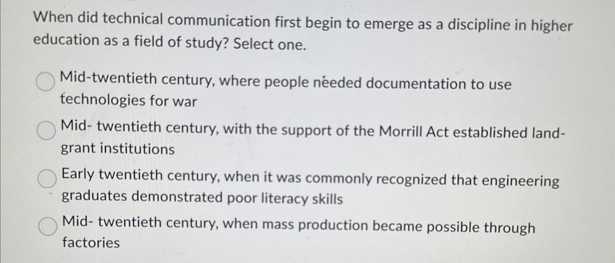  When did technical communication first begin to emerge as a discipline