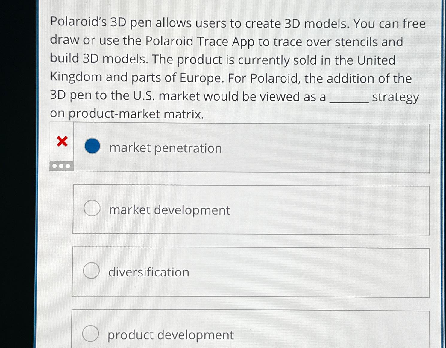  Polaroid's 3D pen allows users to create 3D models. You can