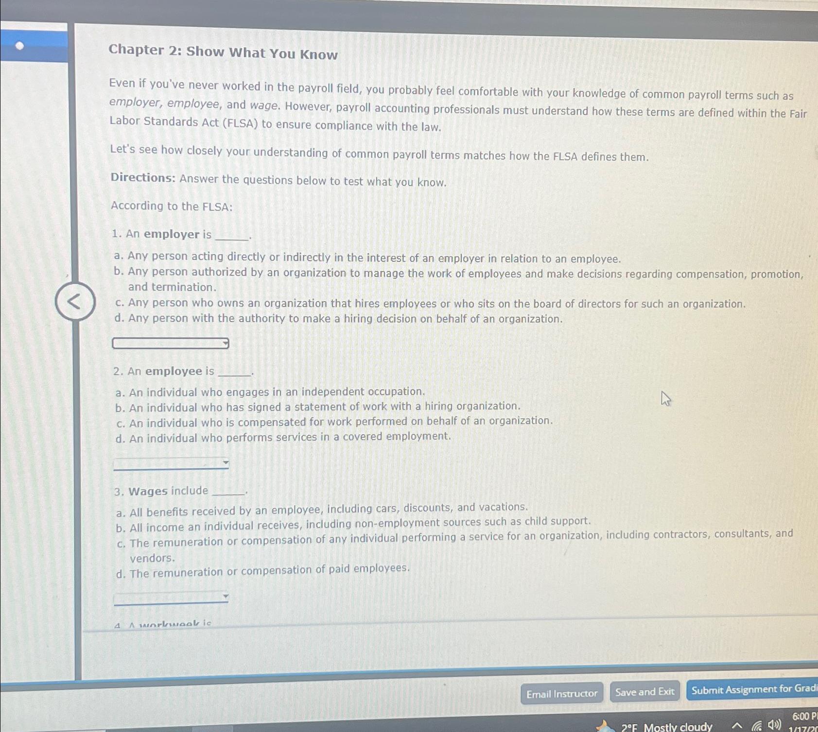  Chapter 2: Show What You Know Even if you've never worked