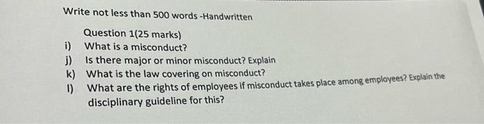 Help to answer each question Write not less than 500 words -Handwritten