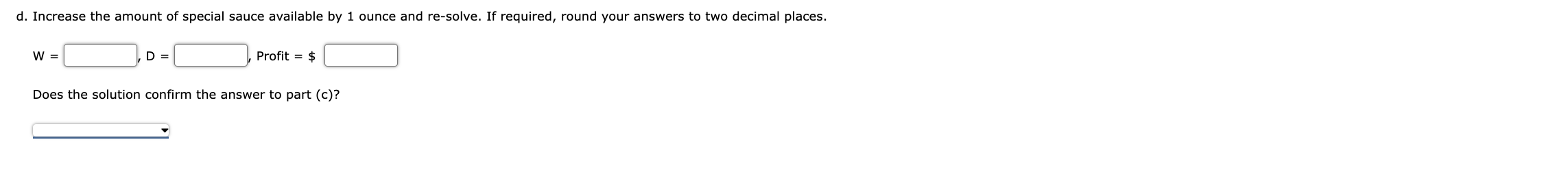 the Excel process. Thank you! Example of the drop downs. sauce, and