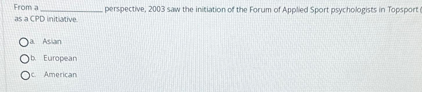  From a perspective, 2003 saw the initiation of the Forum of