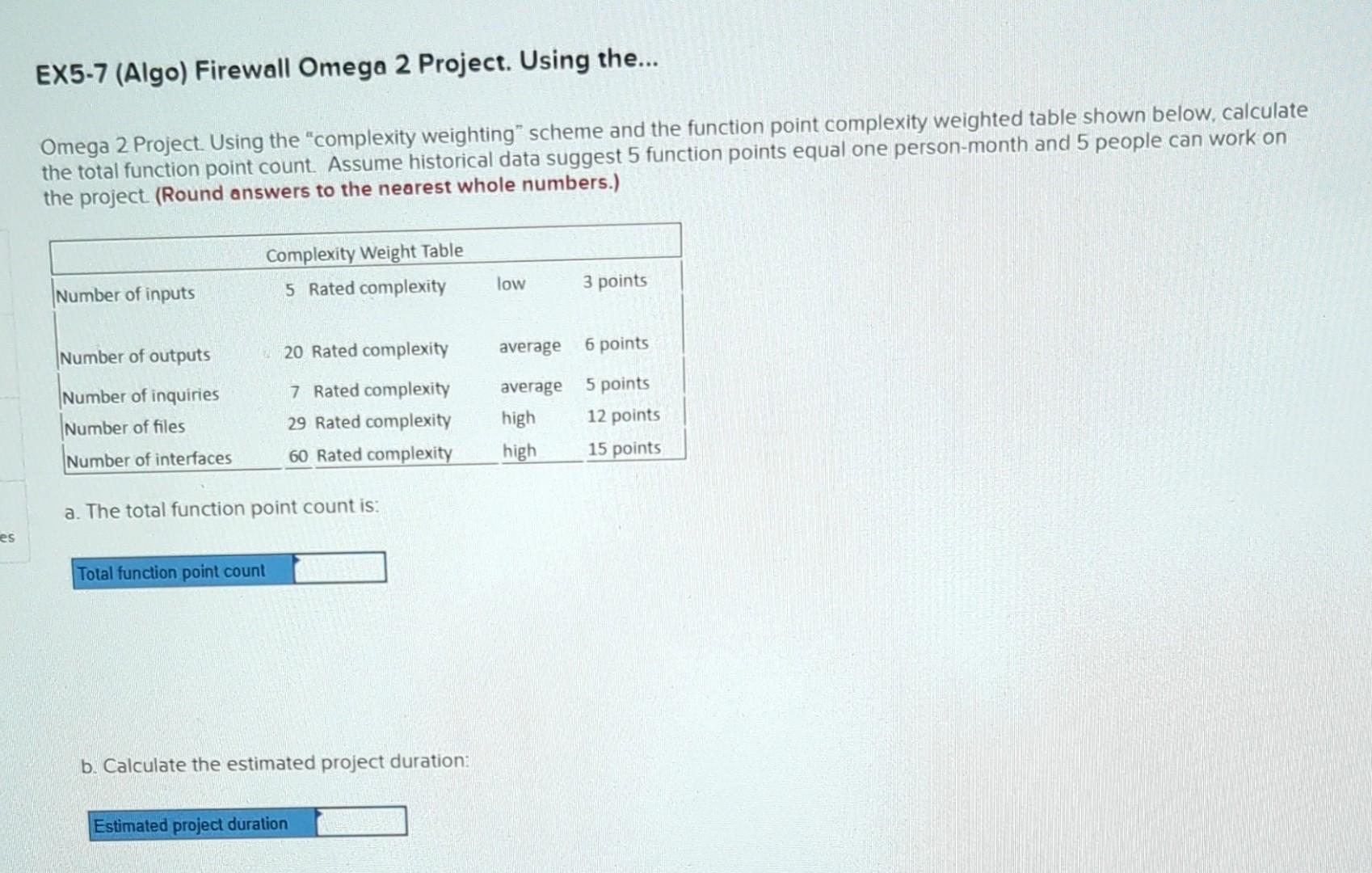  Omega 2 Project. Using the "complexity weighting" scheme and the function
