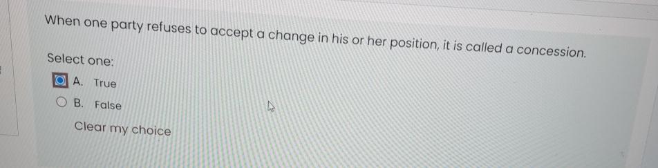  When one party refuses to accept a change in his or