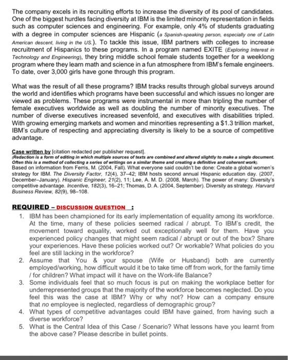 of IBM ) When you are a company that operates in over