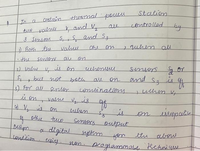 the senson 4 2) value Si but 3) For aul is on