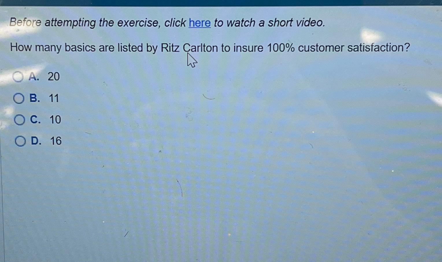  Before attempting the exercise, click here to watch a short video.
