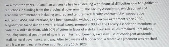  Answer ALL and receive a like! Background: Scenario: Questions: For almost