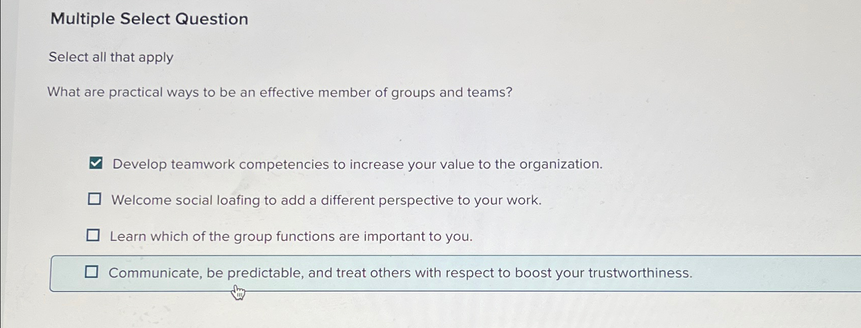  Multiple Select Question Select all that apply What are practical ways