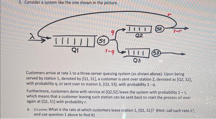  5. Consider a system like the one shown in the picture.