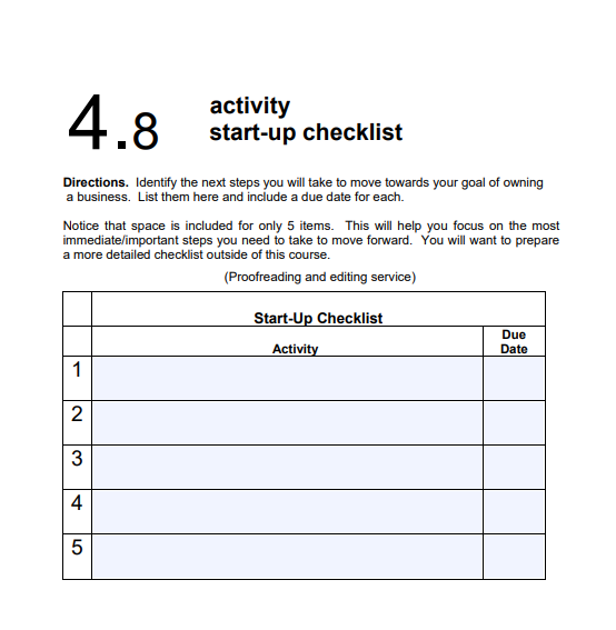 Directions. Identify the next steps you will take to move towards