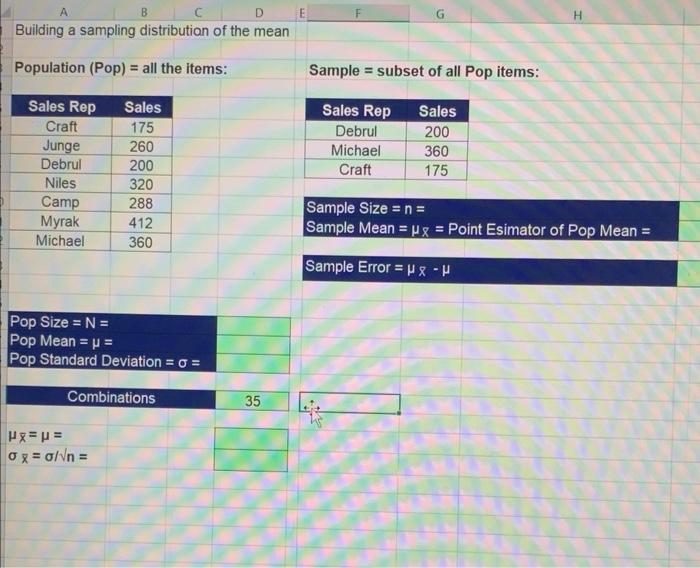 PLEASE INCLUDE THE EXCEL FORMULAS FOR HOW YOU DO IT Building a