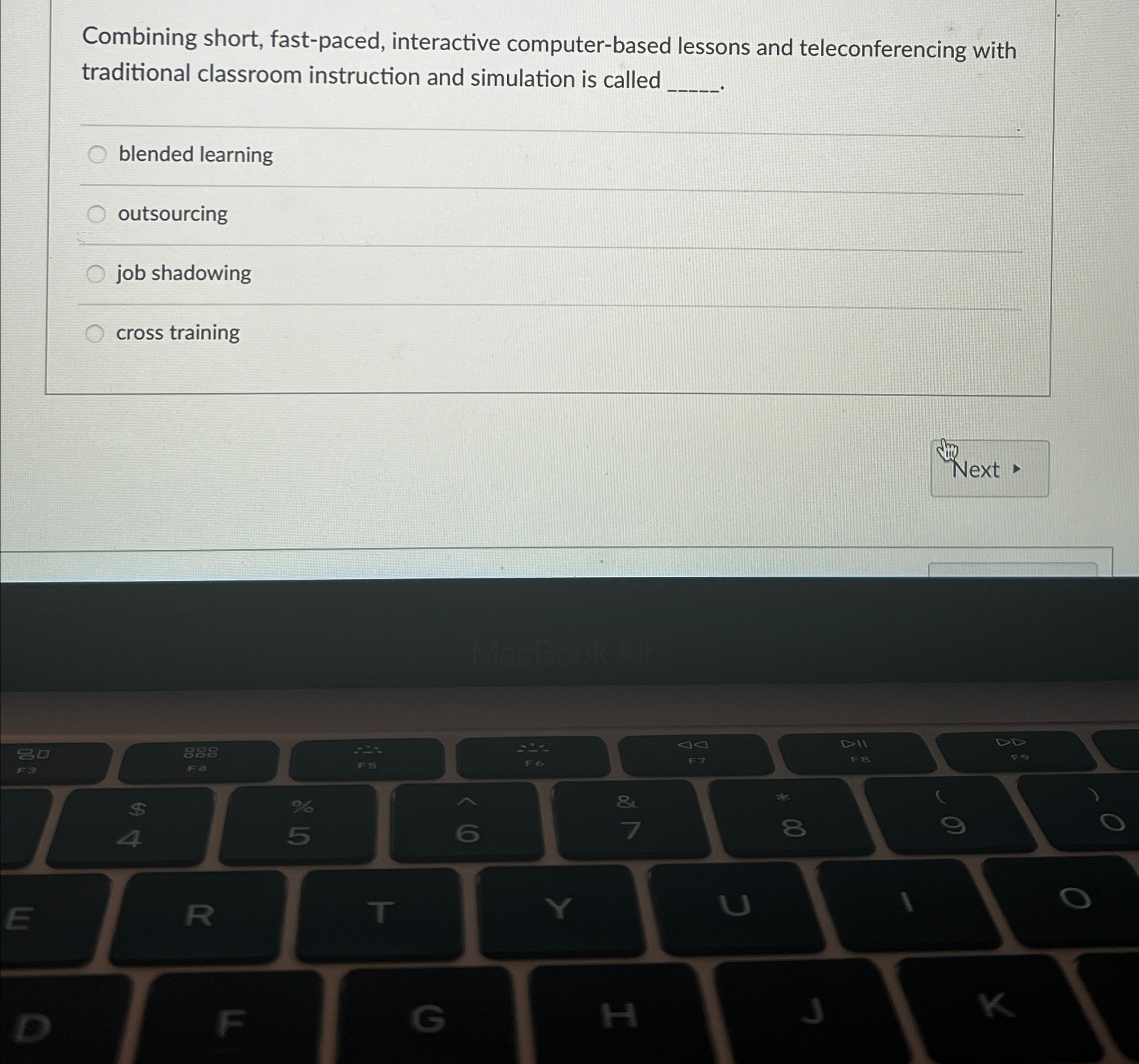  Combining short, fast-paced, interactive computer-based lessons and teleconferencing with traditional classroom