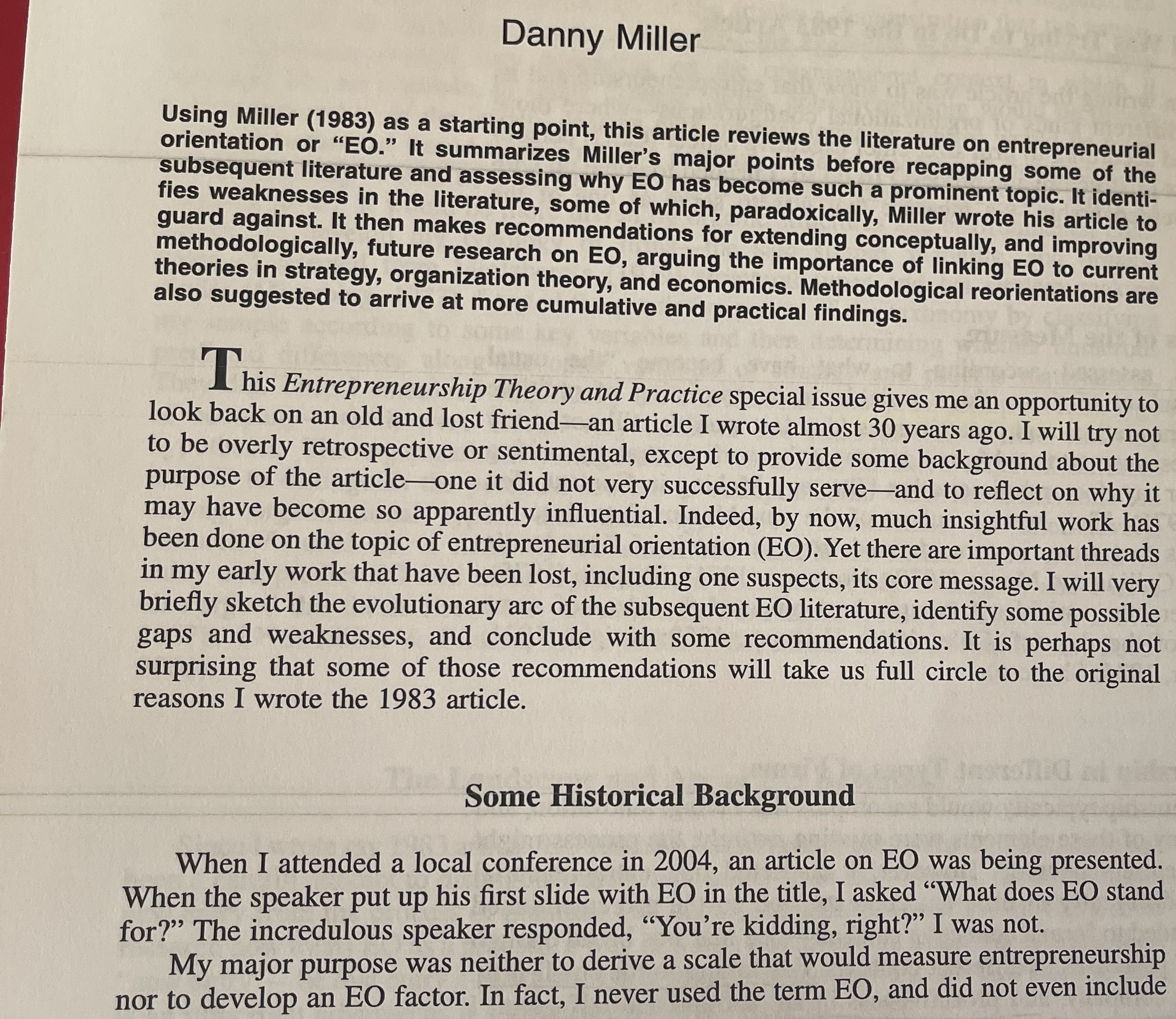 MGMT 4853, students will synthesize and summarize the information contained in each