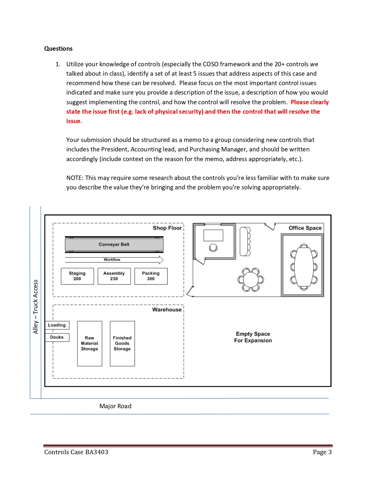 a set of at least 5 issues that address aspects of this
