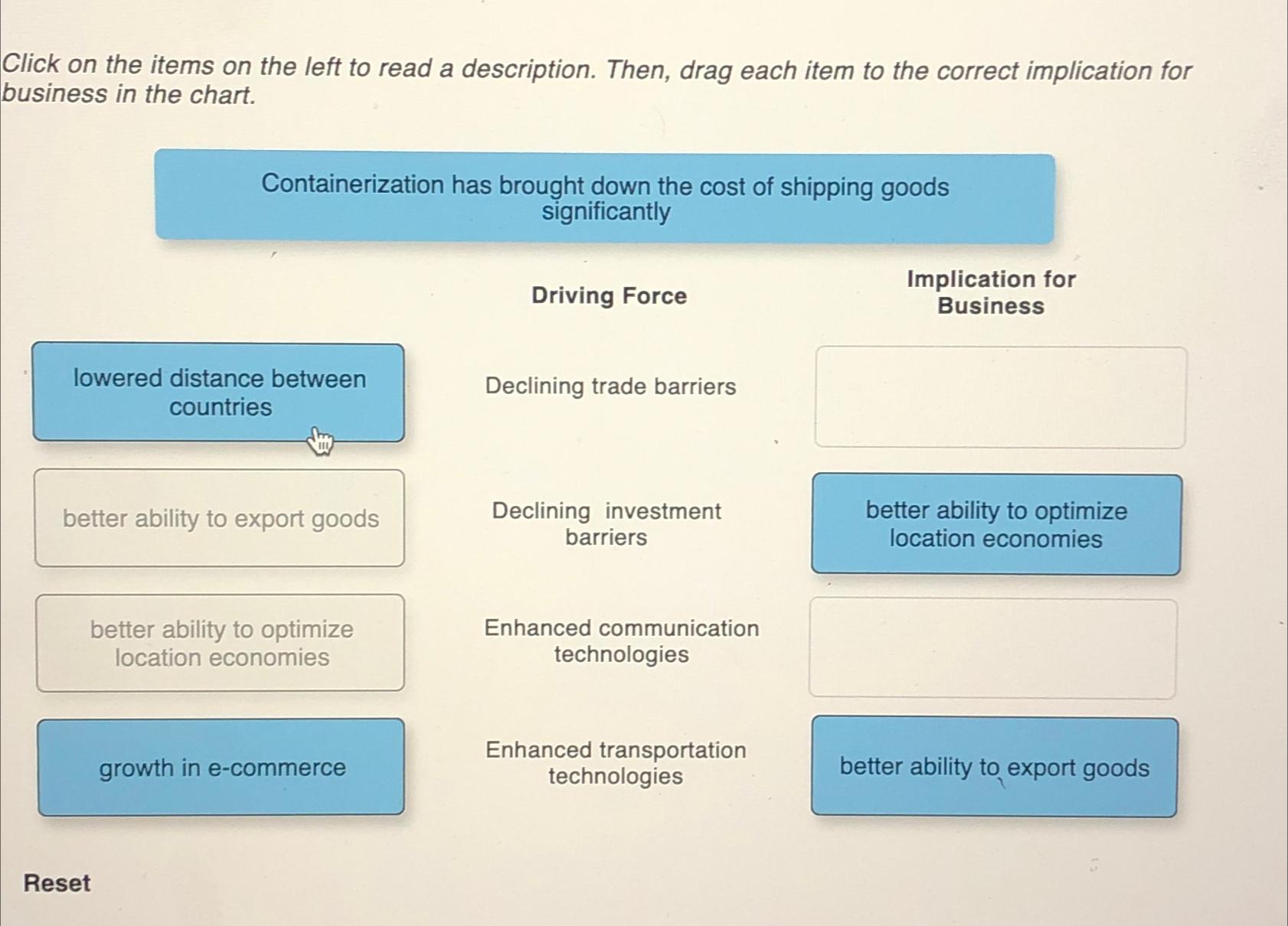  Click on the items on the left to read a description.