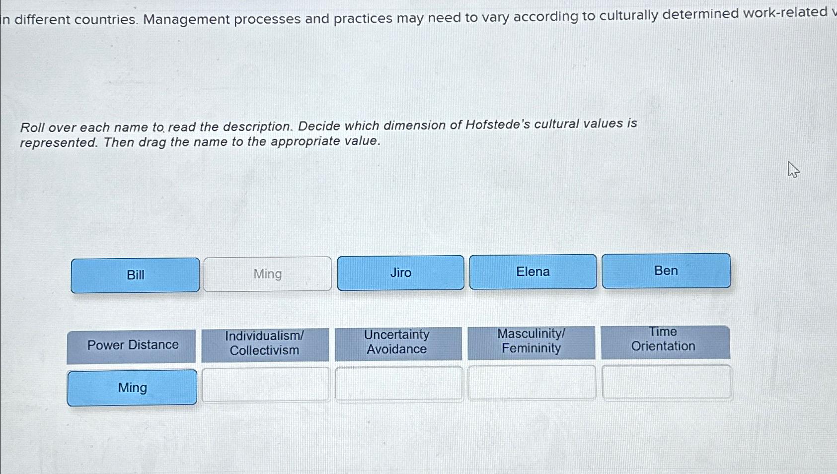  In different countries. Management processes and practices may need to vary