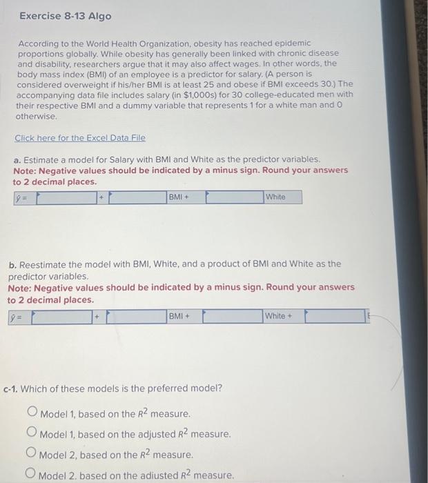  Note: Negative values should be indicated by a minus sign. Round