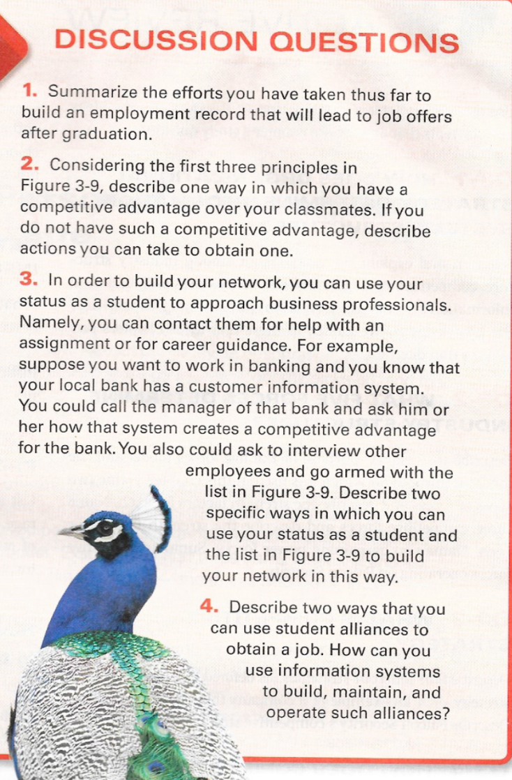 total. thank you in advance Your Personal Competitive Advantage Consider the following