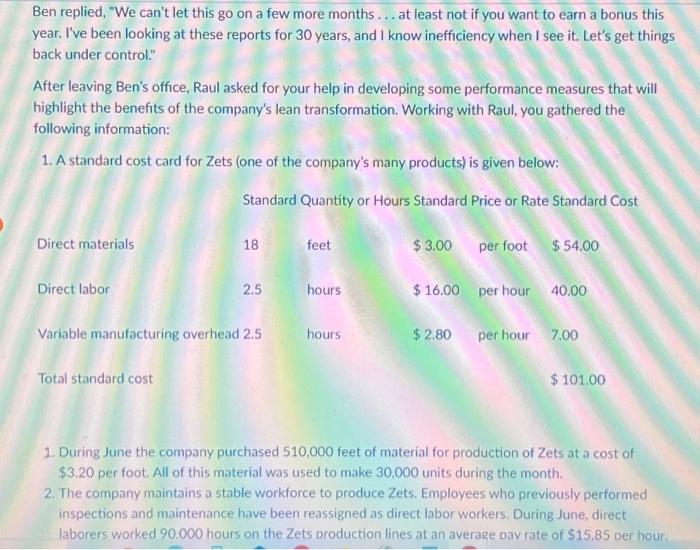 direct labor-hours. During June, the company incurred $207,000 in variable manufacturing overhead