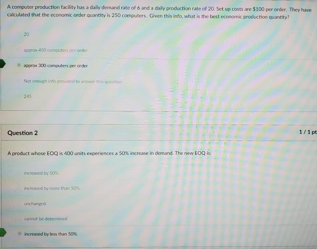 How is it approximately 300 computers per order? A computer production